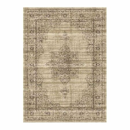 AURIC 3563-0011-BEIGE Colosseo Area Rug- Beige - 5 ft. 3 in. x 7 ft. 3 in. AU3174546